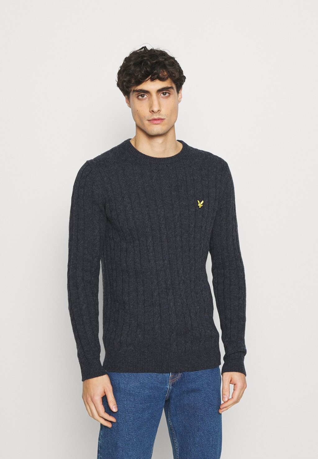 

Джемпер CABLE JUMPER Lyle & Scott, темно-синий меланжевый