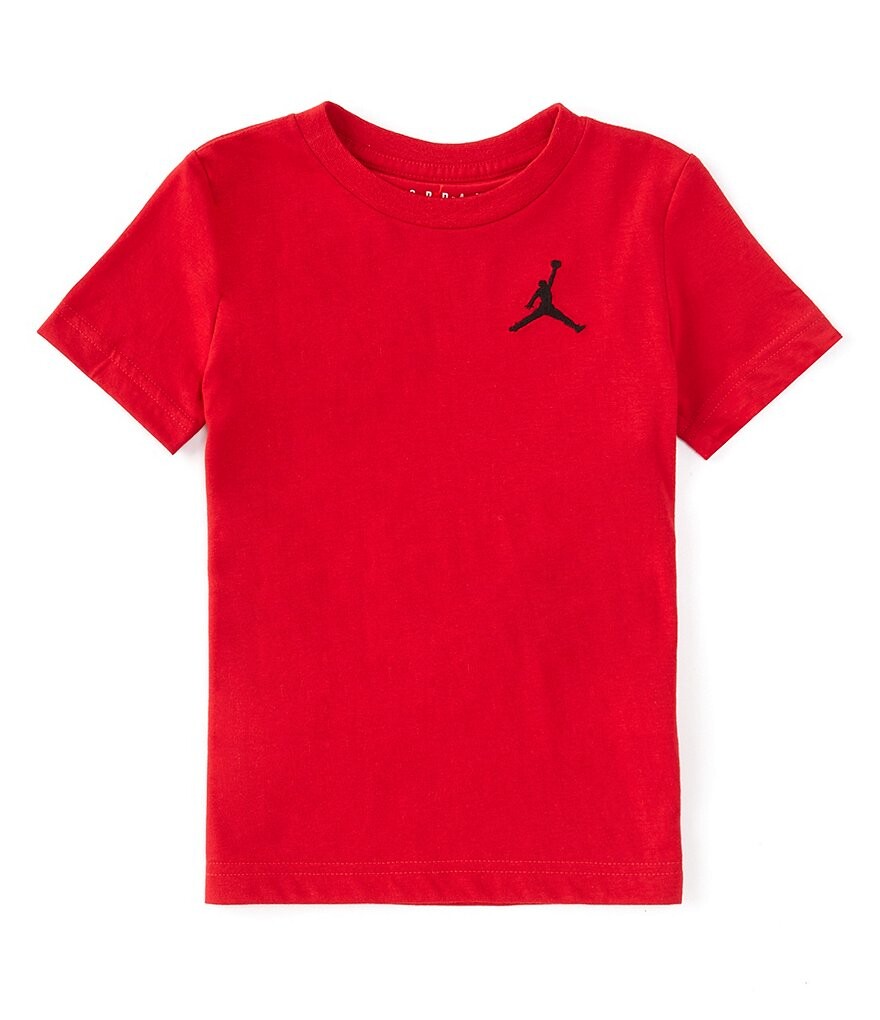 

Трикотажная футболка с короткими рукавами и вышивкой логотипа Jordan Little Boys 2T-7 Jumpman, красный
