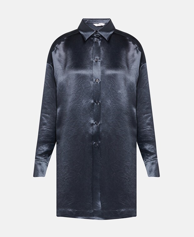 

Атласная блузка Max Mara Leisure, синий