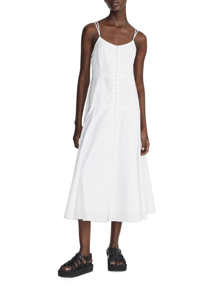 

Платье миди из хлопкового поплина Misty Rag & Bone, белый