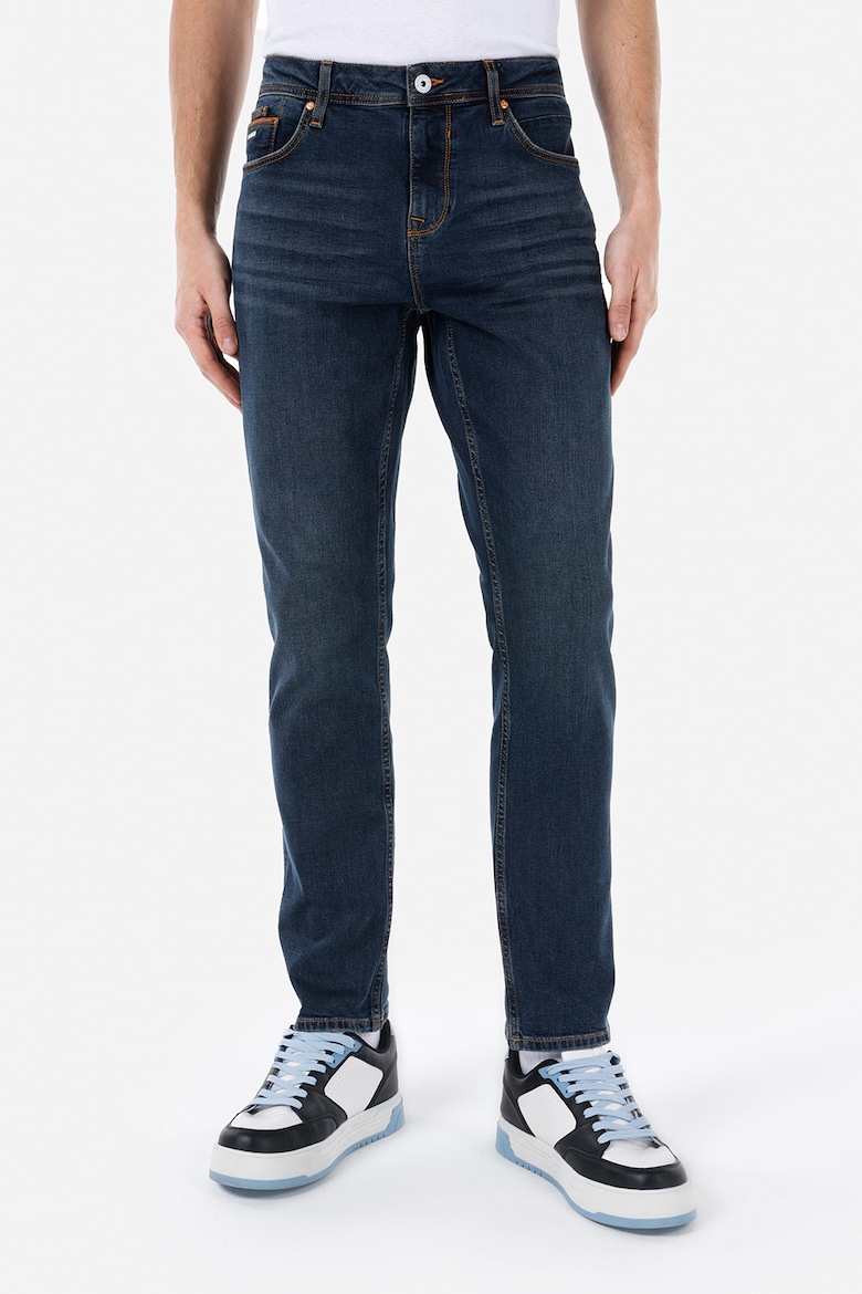 Прямые джинсы с потертым эффектом Colin'S, синий прямые джинсы с потертым эффектом tommy hilfiger синий