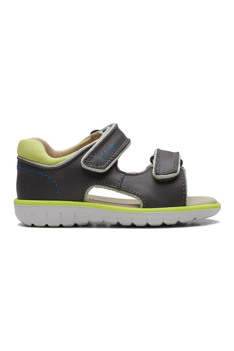 

Кожаные сандалии Roam Plane на липучке Clarks, серый