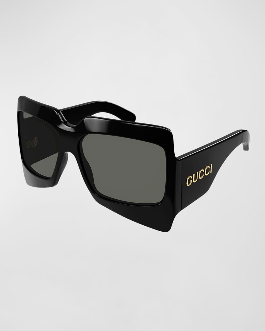 

Квадратные солнцезащитные очки из ацетата с логотипом Gucci