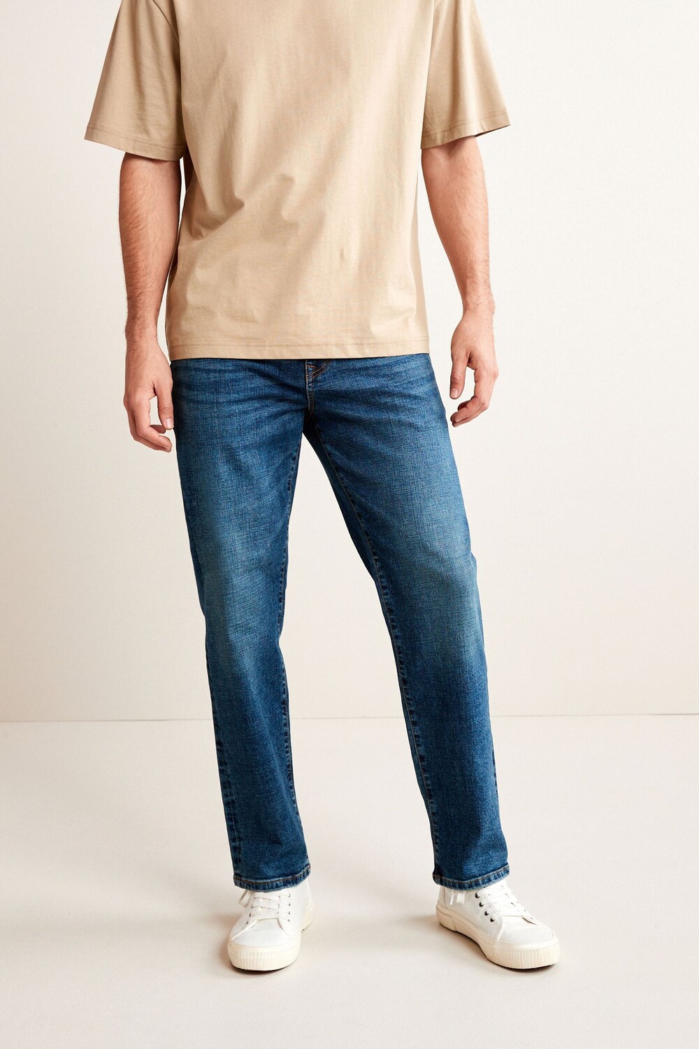 

Джинсы премиум-класса прямого кроя и очень тяжелого веса Next, синий