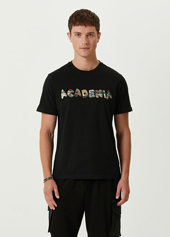 

Черная футболка с логотипом Academia, Черный
