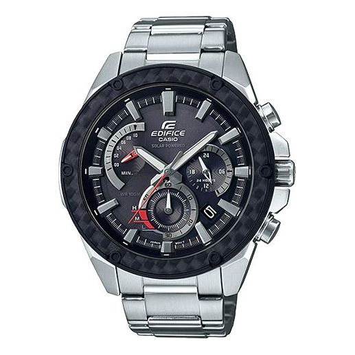 

Часы Men's CASIO EDIFICE Classic Chain quartz Watch Black Mens Silver Analog, цвет silver