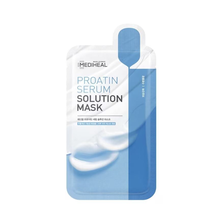 

Mediheal Proatin Serum Solution Mask 1’S แผ่นมาสก์หน้า ผิวแห้งกร้าน, Blue