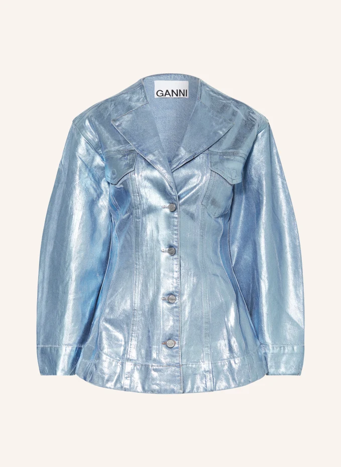 цена Джинсовый пиджак Ganni, синий