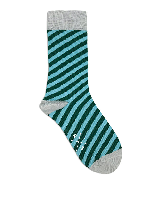 Зелено-синие женские носки 6x5