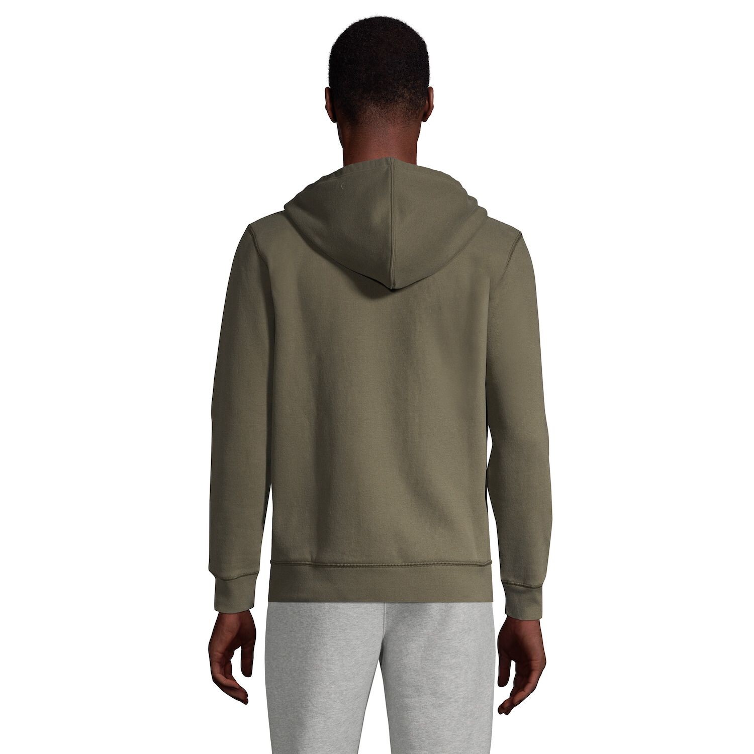 

Толстовка с молнией во всей форме Big & Tall Serious Sweats Lands' End, черный
