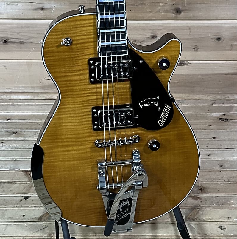 

Электрогитара Gretsch G6134TFM-NH Nigel Hendroff Signature Penguin Electric Guitar - Amber Flame