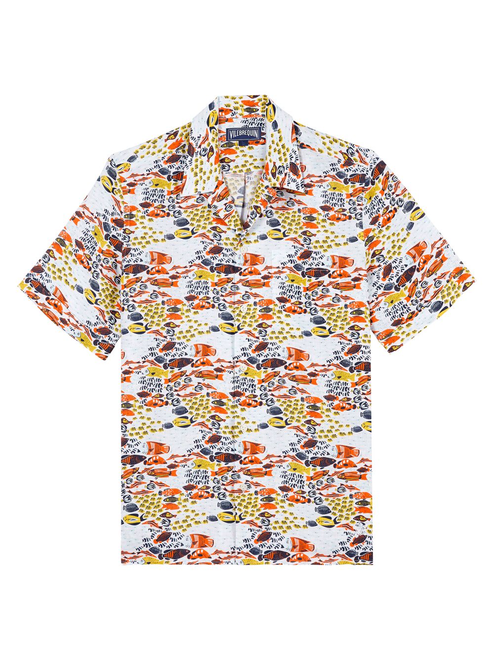 цена Рубашка из льна Fish Fam Camp Vilebrequin
