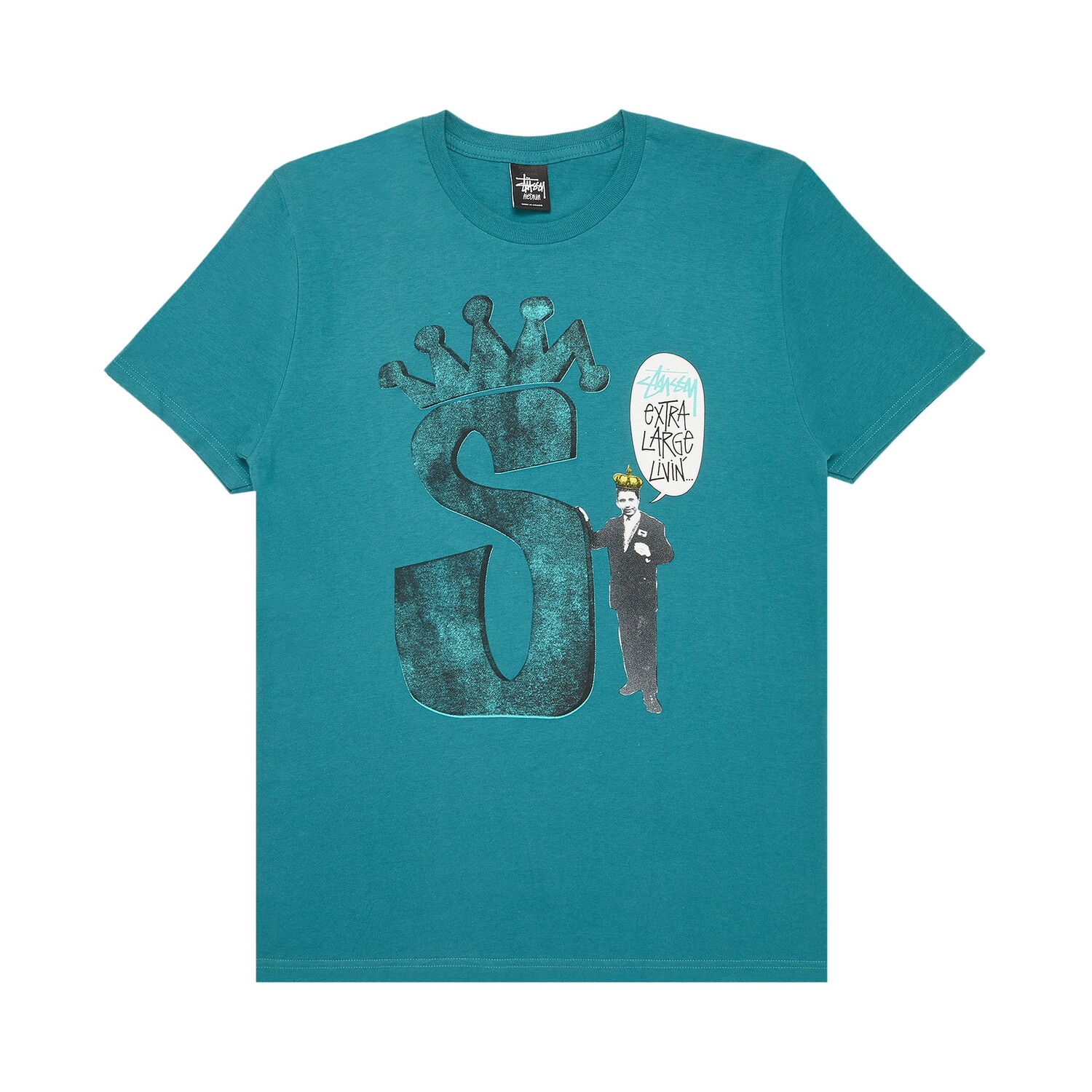 

Футболка Stussy S Crown Livin Темно-бирюзовая, Зеленый