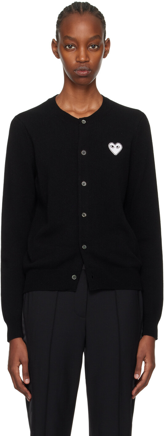 

Черный кардиган с нашивкой в форме сердца Comme Des Garcons, цвет Black