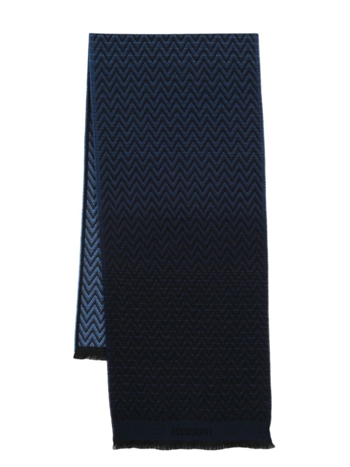 

Missoni шерстяной шарф зигзагообразной вязки, синий