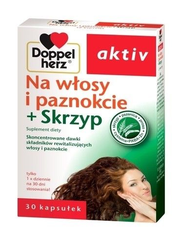 цена Подготовка для волос и ногтей Doppelherz aktiv Na włosy i paznokcie Skrzyp, 30 шт