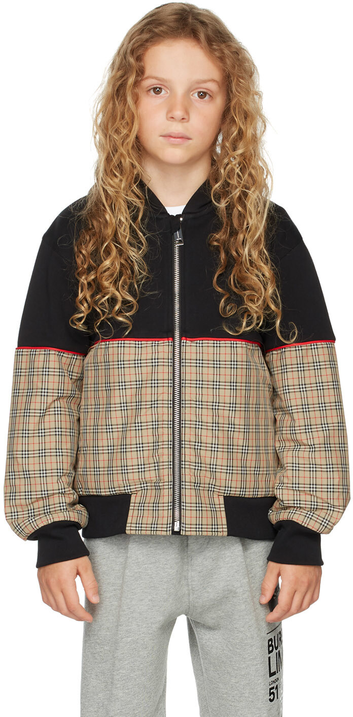 

Детская черная толстовка Jonah черная Burberry