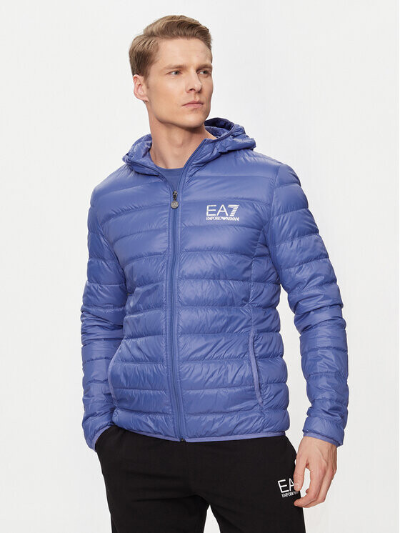 

Пуховик стандартного кроя Ea7 Emporio Armani, синий