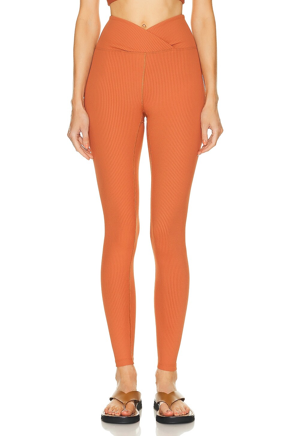 

Леггинсы Year Of Ours Ribbed Veronica Legging, цвет Terracota