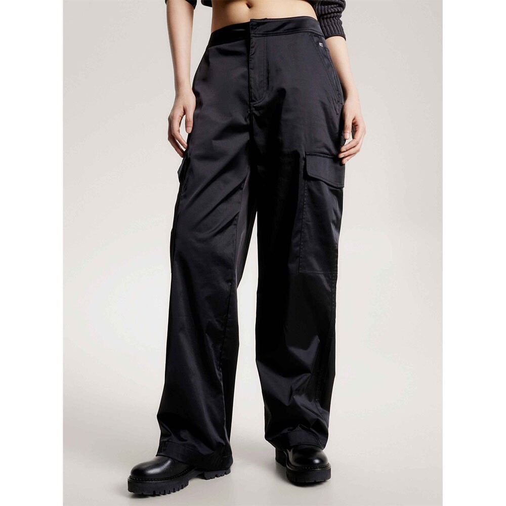 

Брюки Tommy Jeans Satin Utility, черный