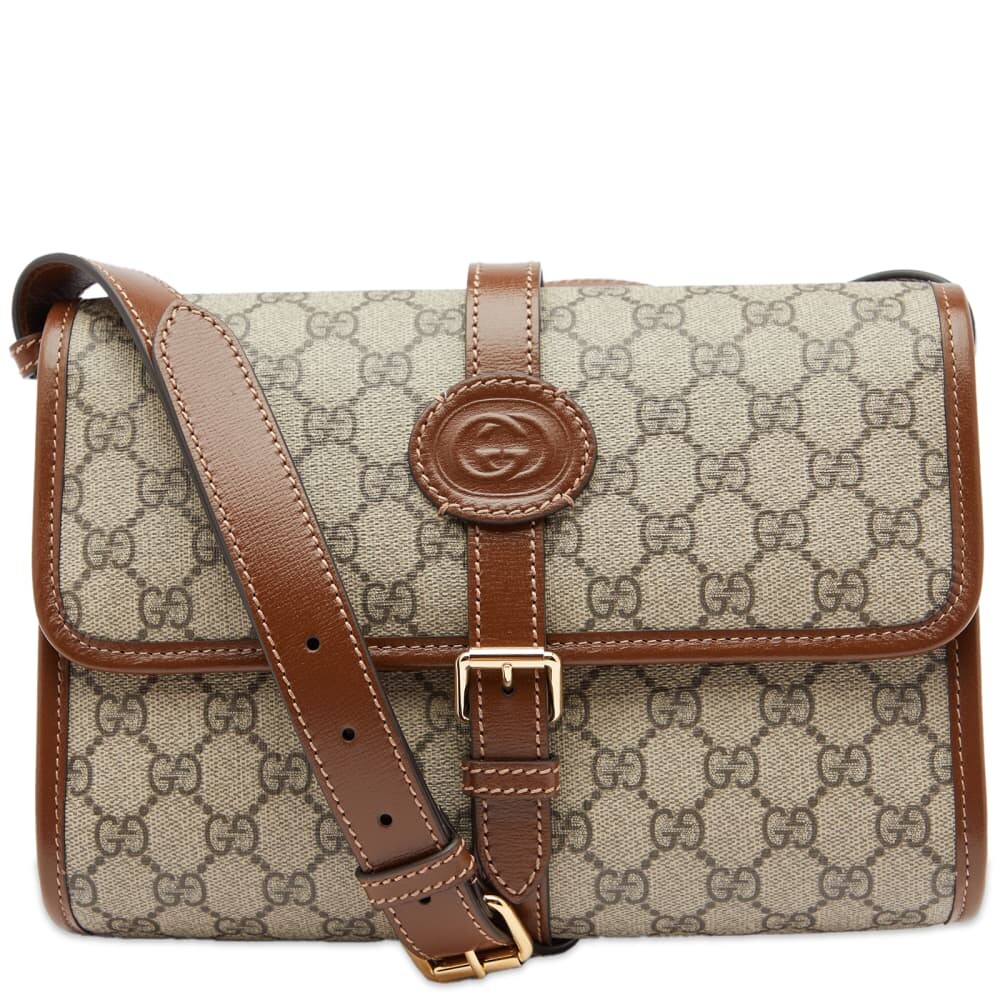 

Сумка-мессенджер Gucci с жаккардовой пряжкой GG