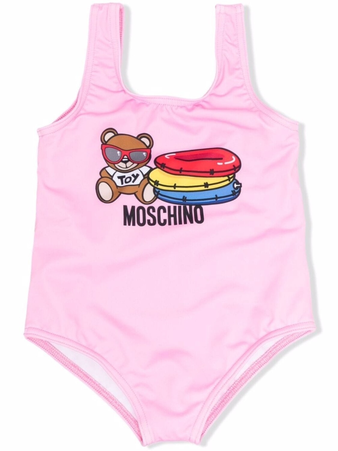 

Купальник с U-образным вырезом и логотипом Moschino Kids, розовый