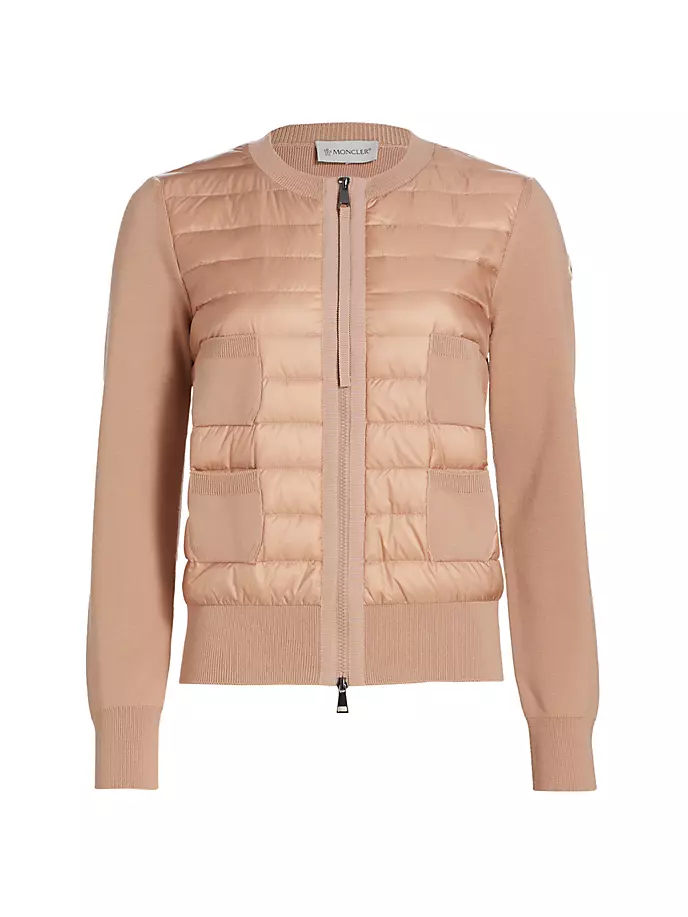 

Archivio Classico Шерстяной кардиган на молнии Moncler, розовый