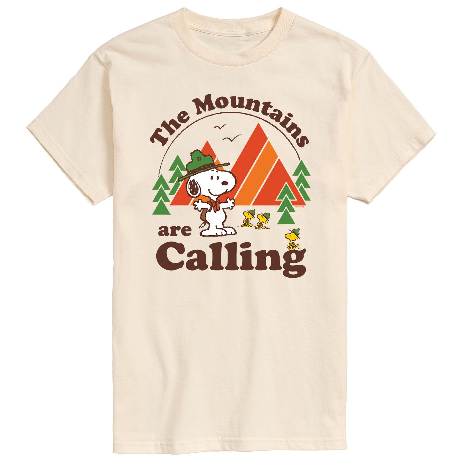 Мужская футболка Peanuts Mountains Are Calling Licensed Character
