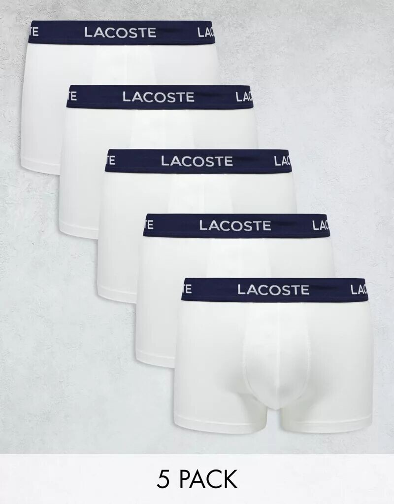 

Белые пятиместные плавки Lacoste