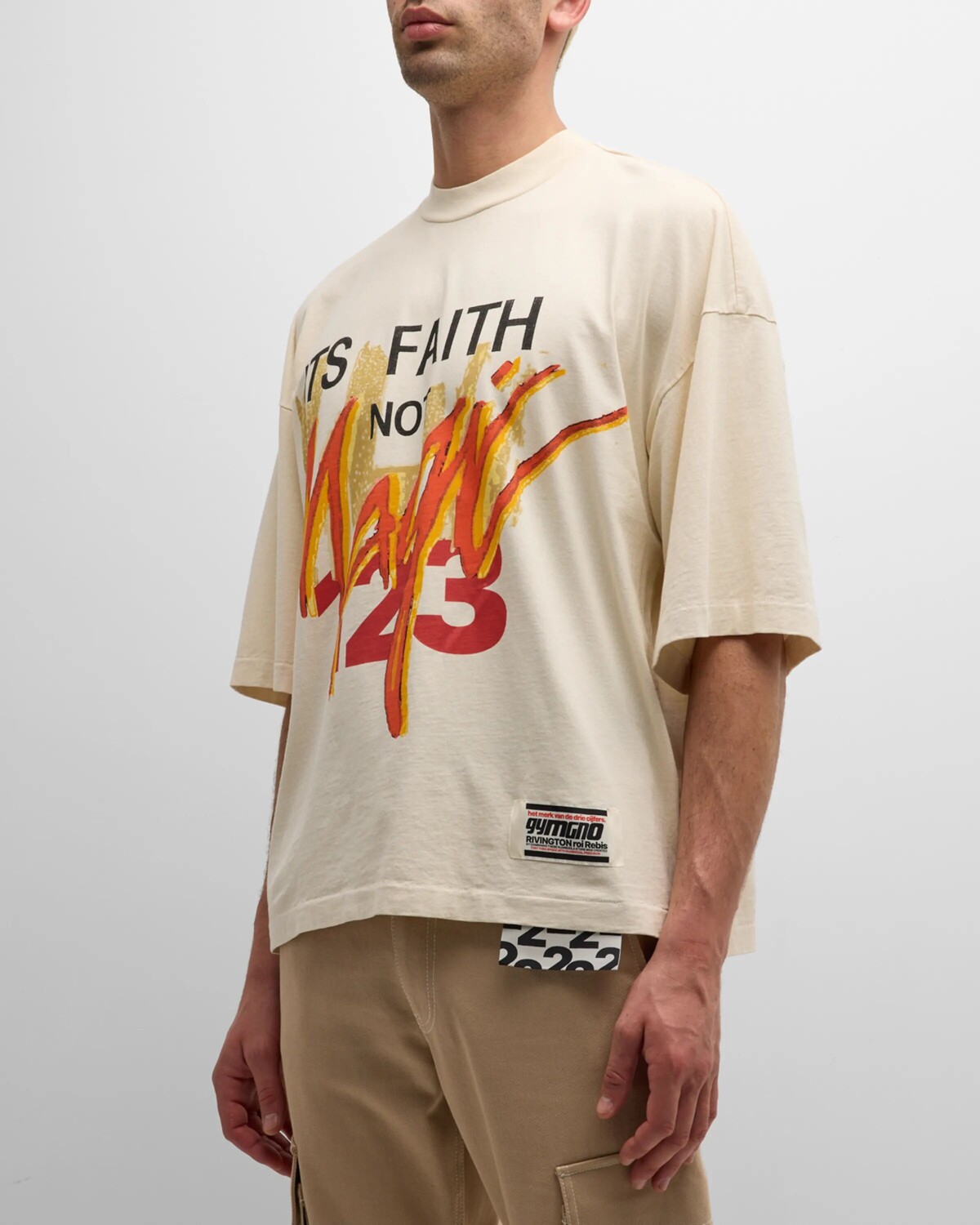 

Мужская футболка с короткими рукавами It Faith Not Magic RIVINGTON roi Rebis, цвет Vintage White