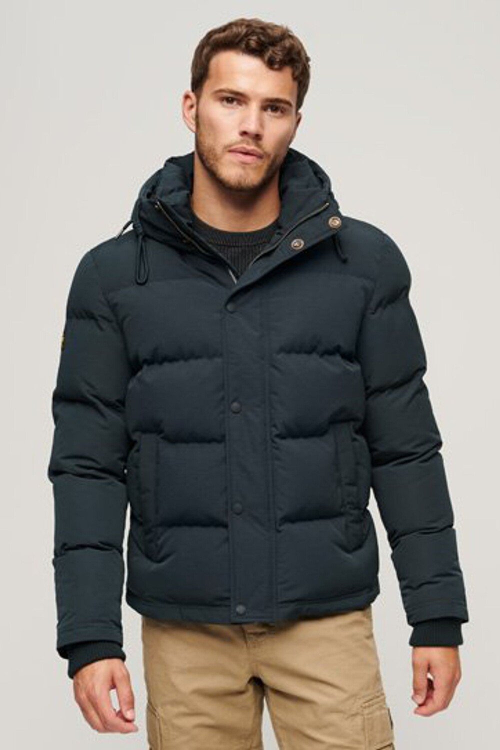 

Пуховик Everest с капюшоном Superdry, синий