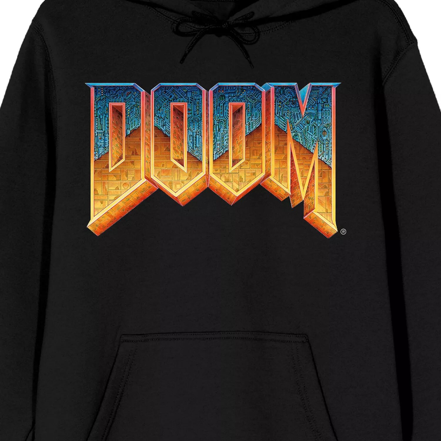 

Мужская толстовка с логотипом Doom Gradient Licensed Character
