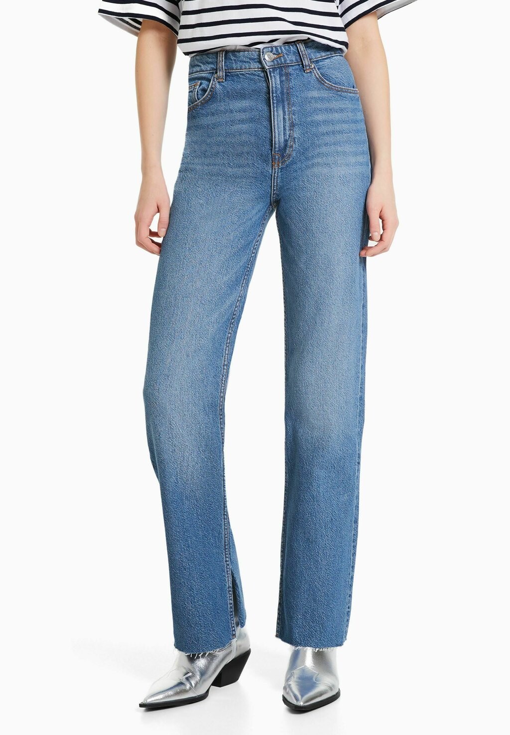 

Джинсы-сигареты Bershka, темно-синий