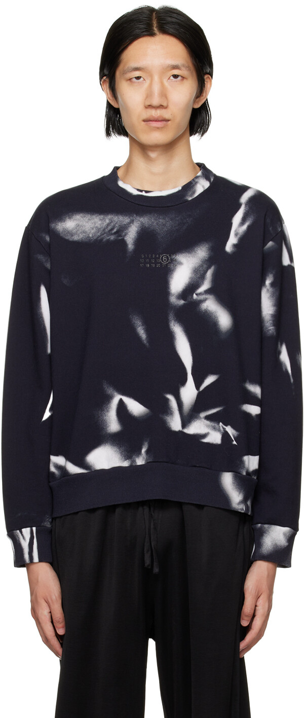

Черный свитшот с принтом MM6 Maison Margiela