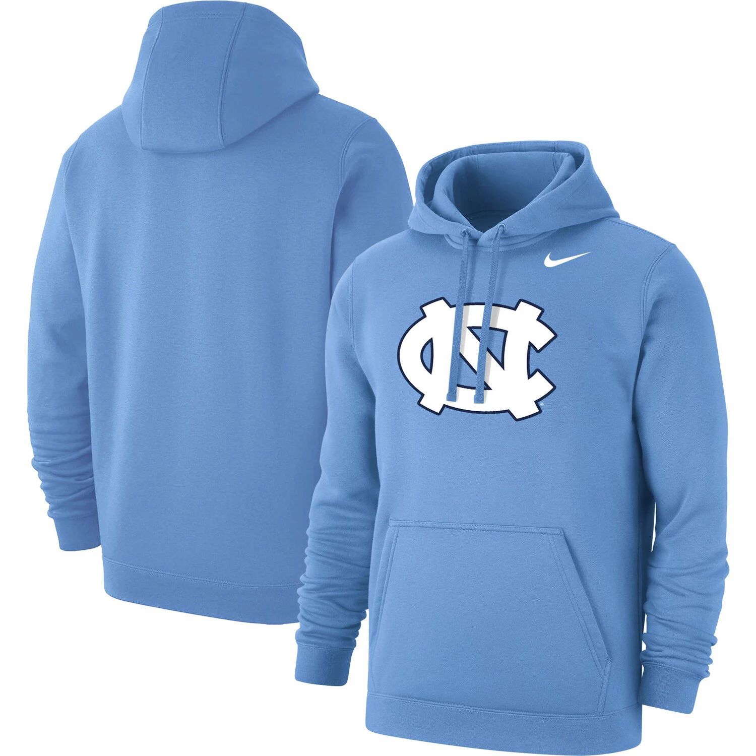 

Мужской пуловер с капюшоном и логотипом Nike Carolina Tar Heels Blue North Carolina Tar Heels Club