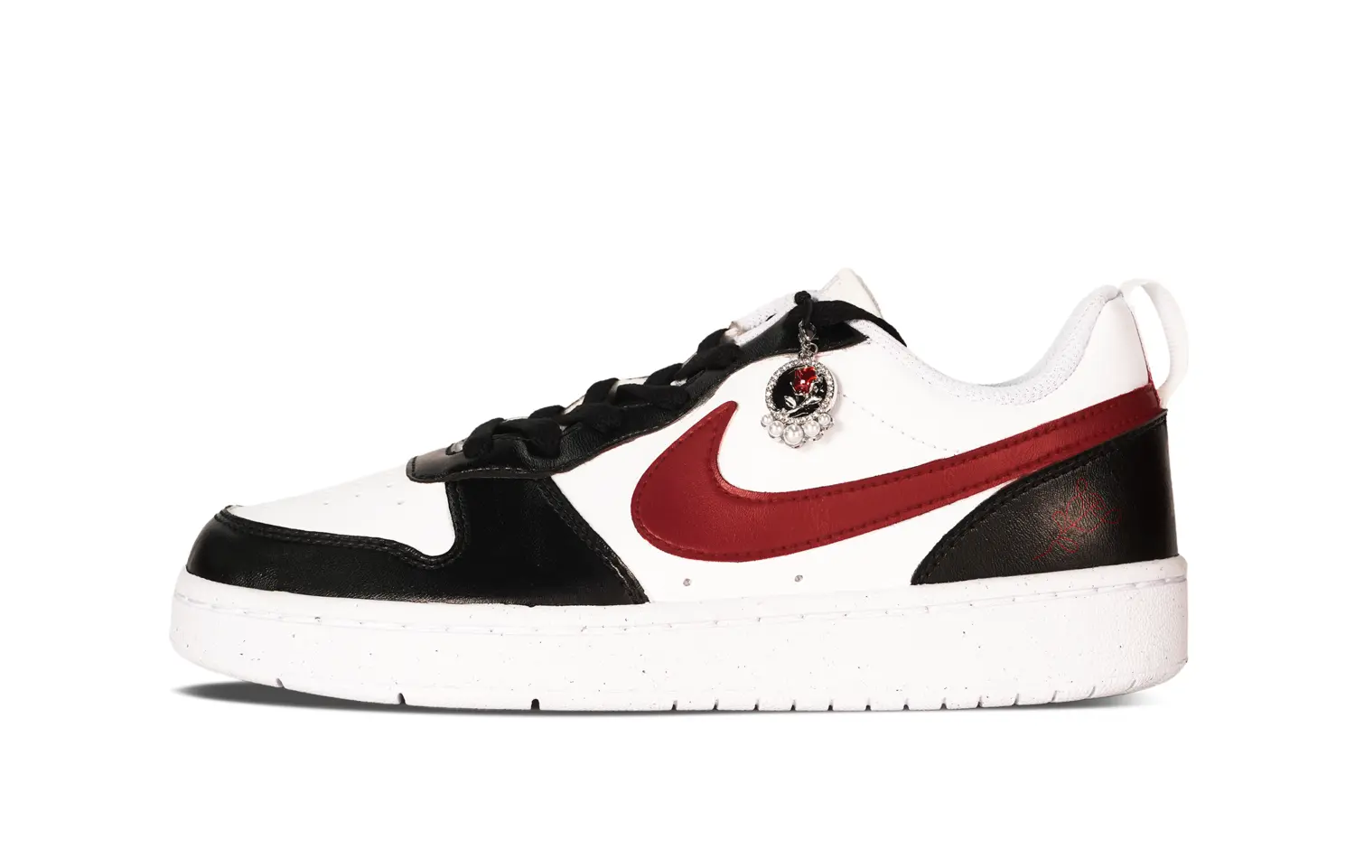 

Кроссовки Nike Court Borough Skateboarding Shoes Women's Low-top Black/Red, черный/красный