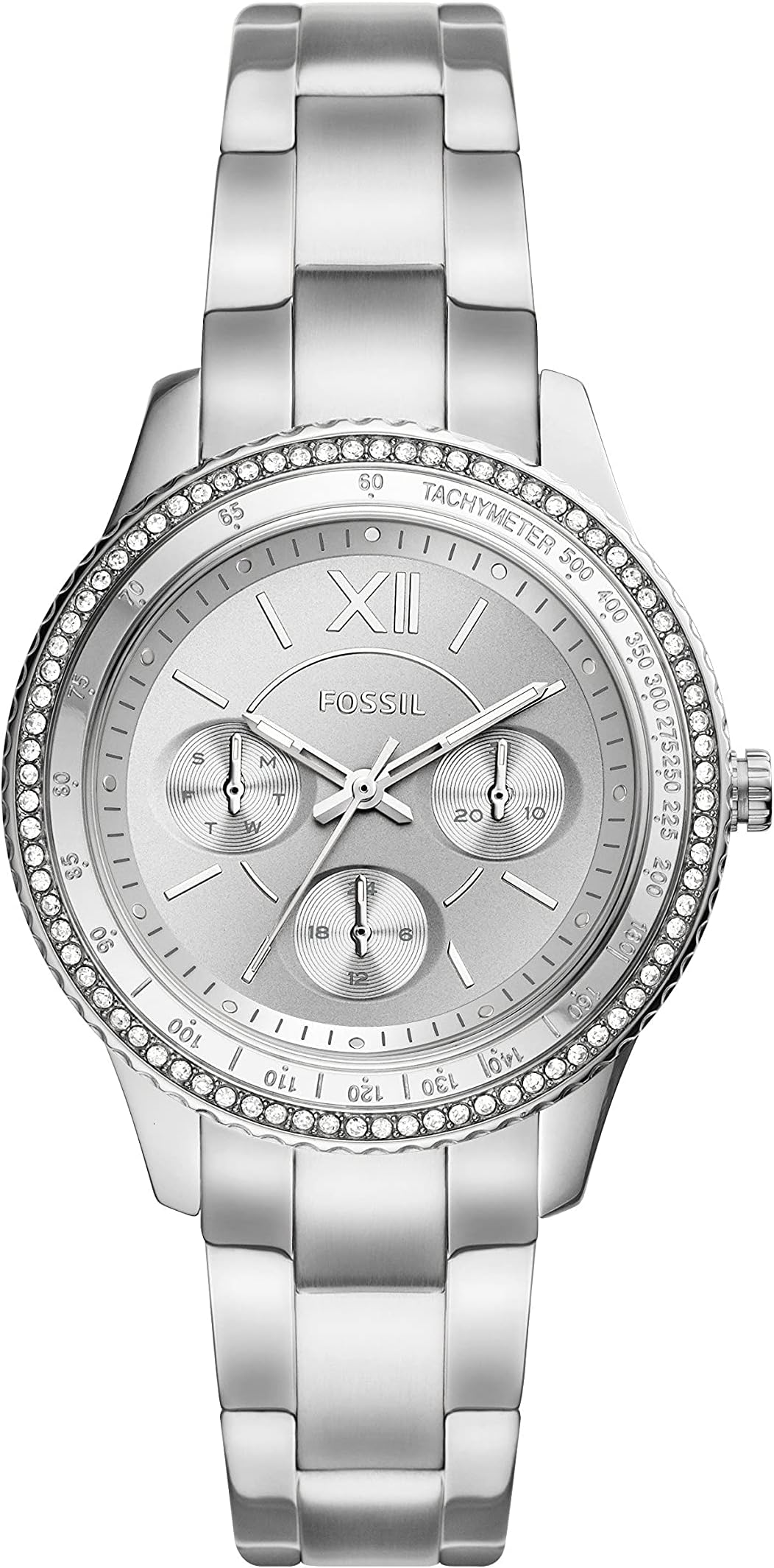 Часы Stella Multifunction Stainless Steel Watch - ES5108 Fossil, цвет Silver