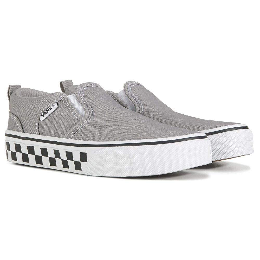 

Детские слипоны Asher Little/Big Kid Vans, серый