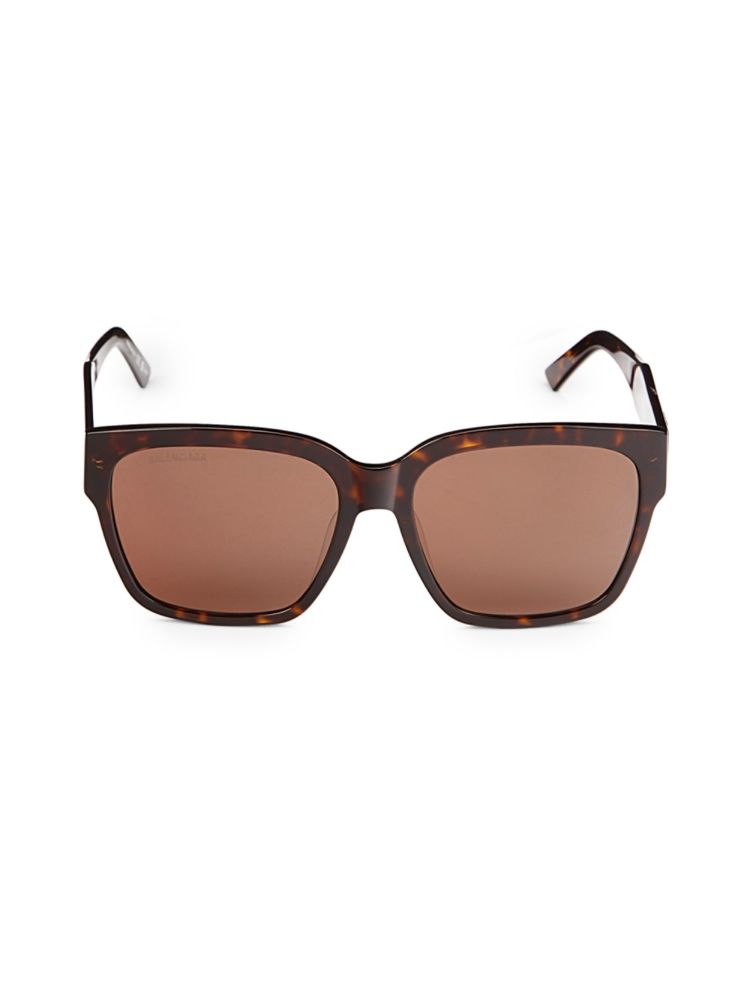 Квадратные солнцезащитные очки 56MM Balenciaga, коричневый цена и фото