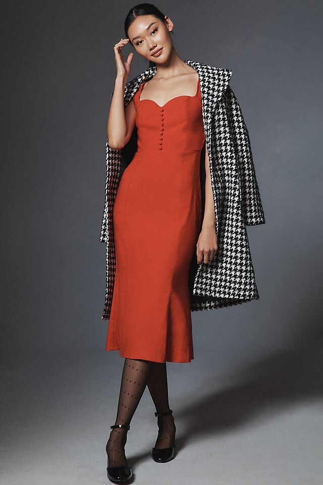 

Платье Maeve Cecily Fit & Flare Sweetheart, красный