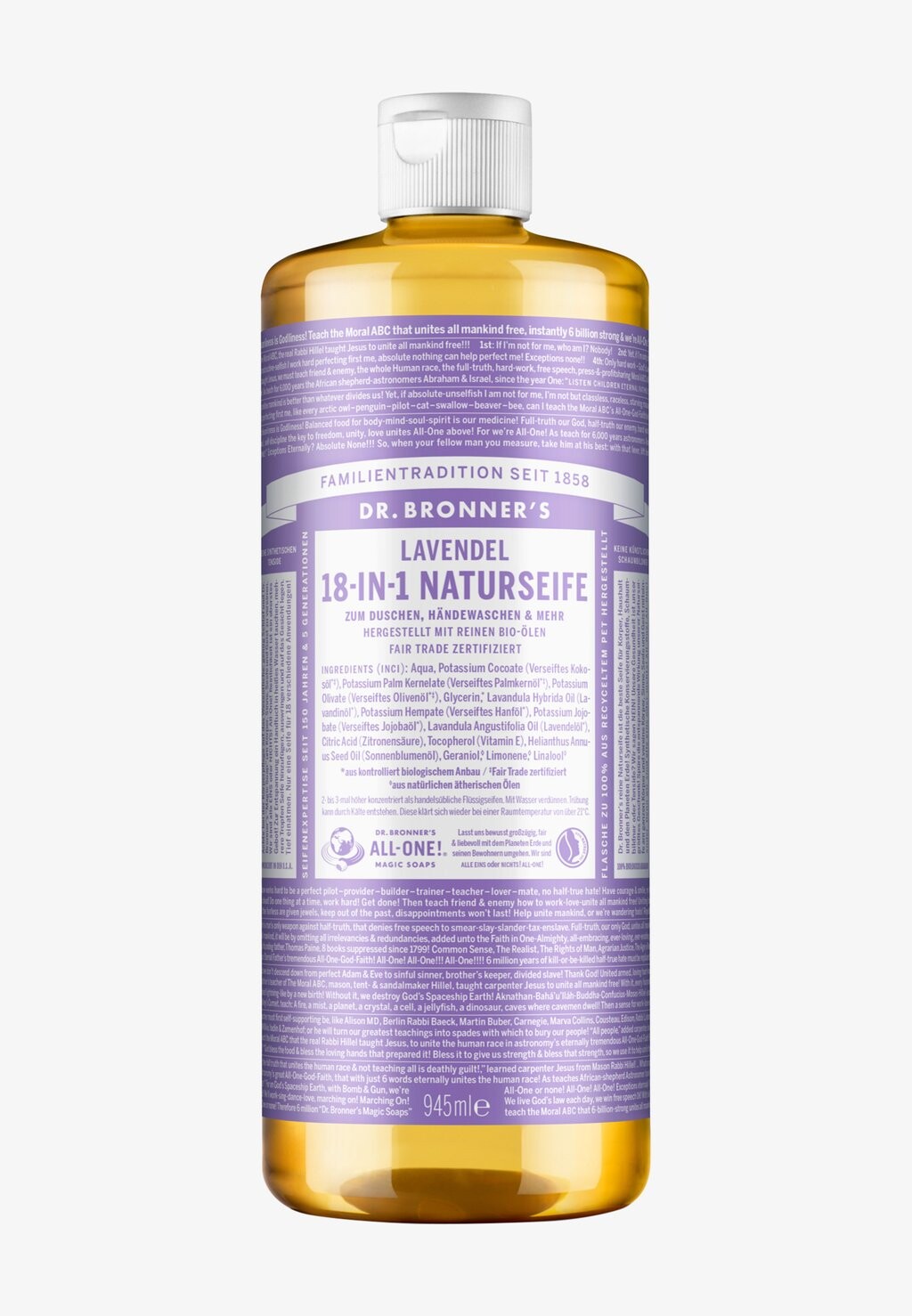 

Гель для душа 18-IN-1 LIQUID SOAP LAVENDER Dr. Bronner´S