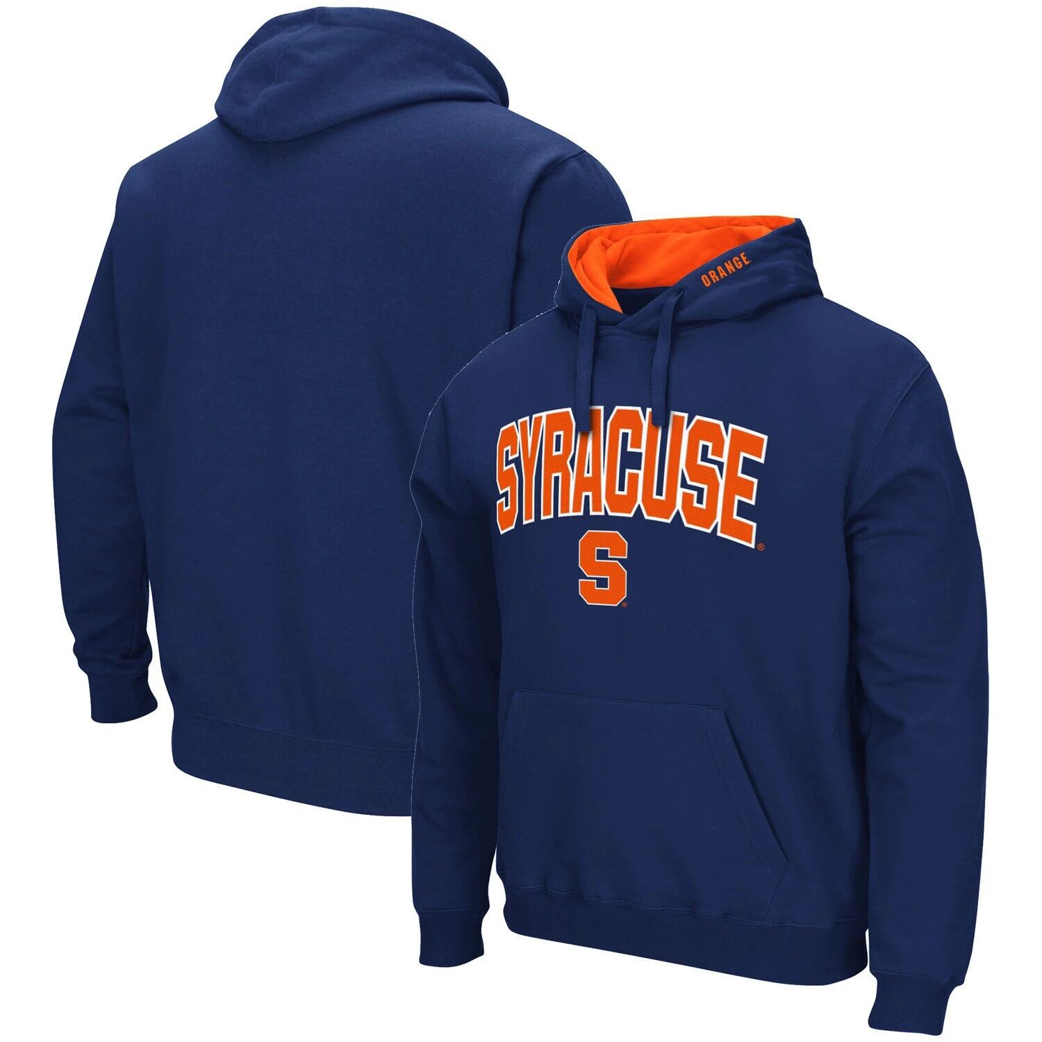 

Мужской темно-синий пуловер с капюшоном Syracuse Orange Arch & Logo 3.0 Colosseum