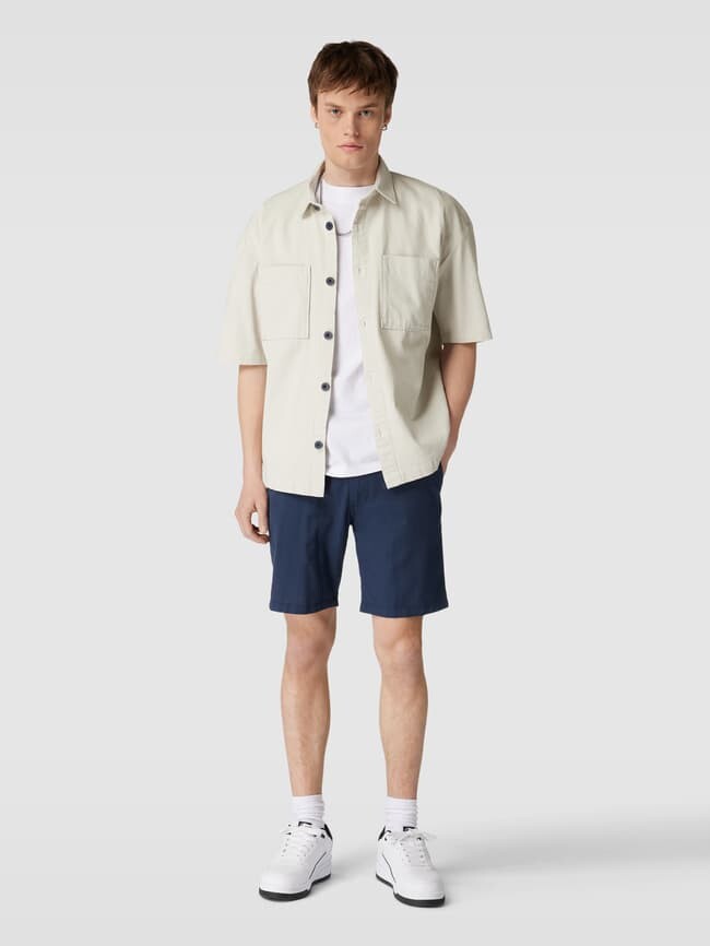 

Шорты-бермуды с тканевым поясом Jack & Jones, темно-синий
