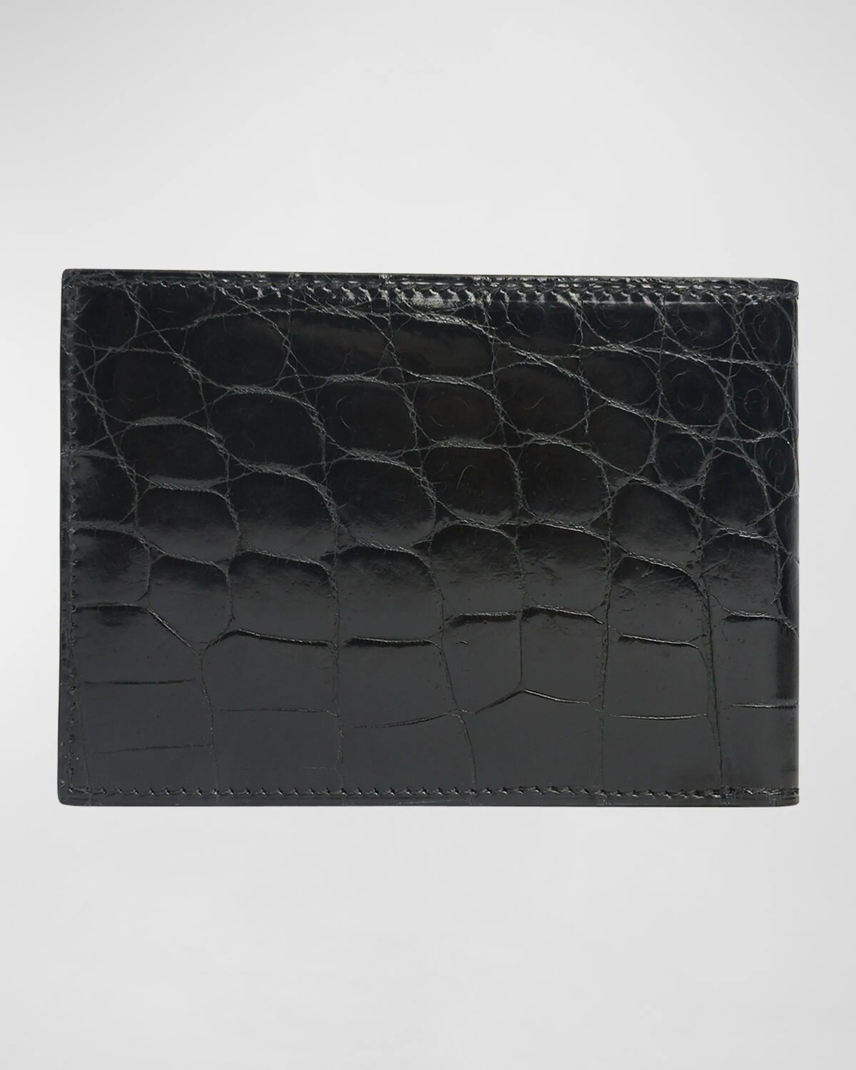 

Мужской складной кошелек из крокодиловой кожи в два сложения Zambezi Grace, цвет Black