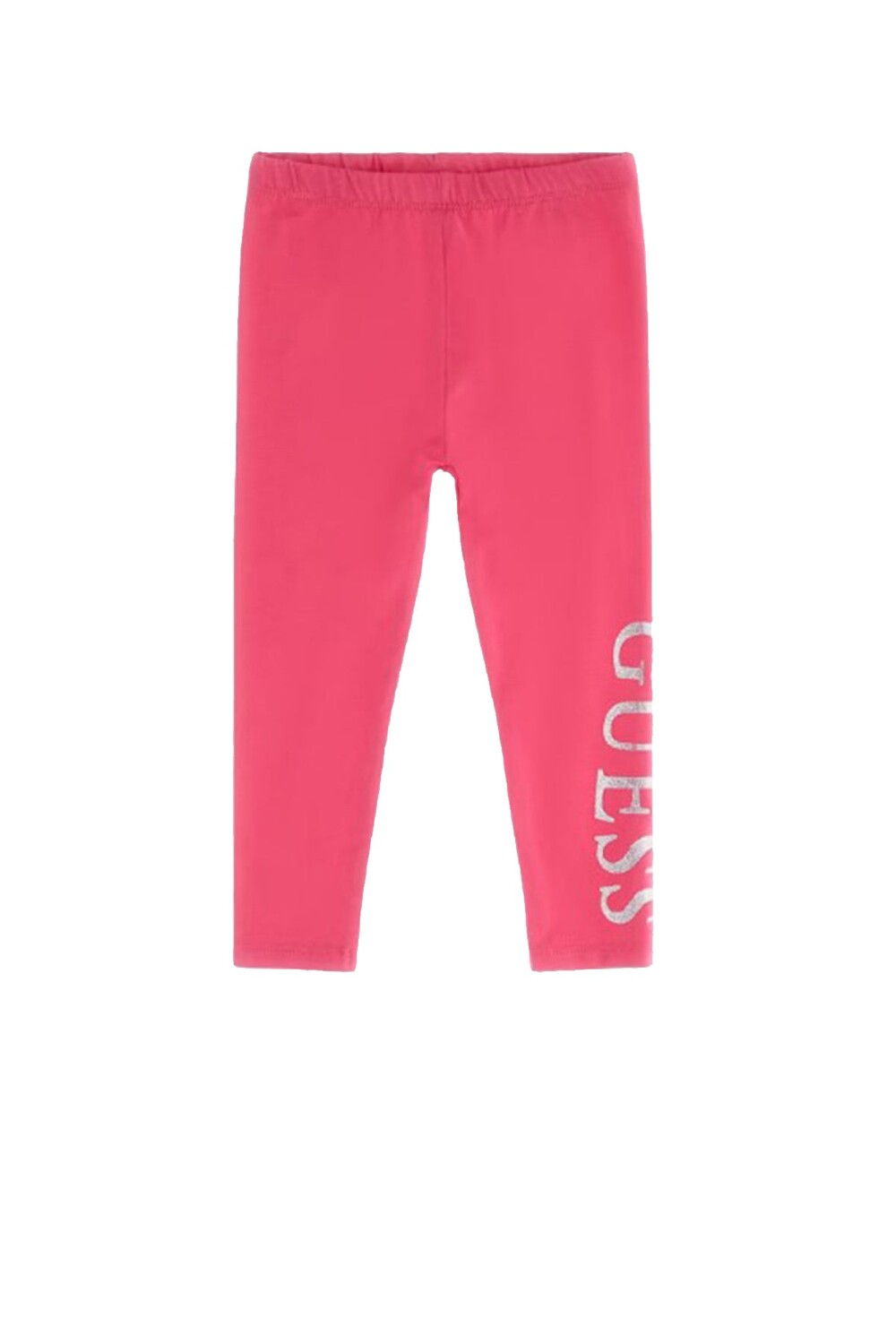 

Леггинсы для девочек с логотипом цвета фуксии сбоку Guess