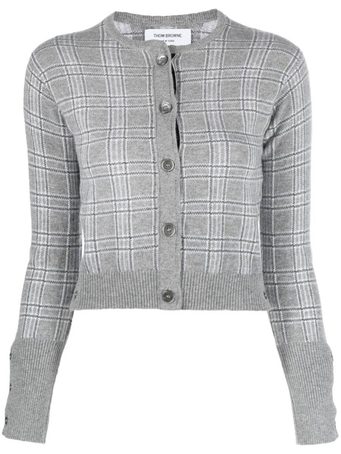 

Thom Browne кашемировый кардиган Pow с круглым вырезом, серый