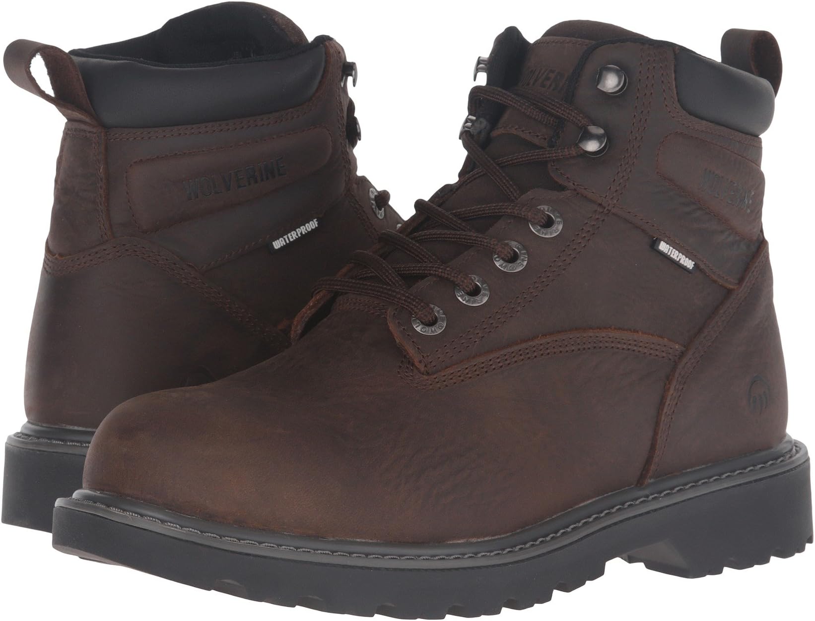 Рабочая обувь со стальным носком Floorhand Steel Toe Wolverine, цвет Dark Brown