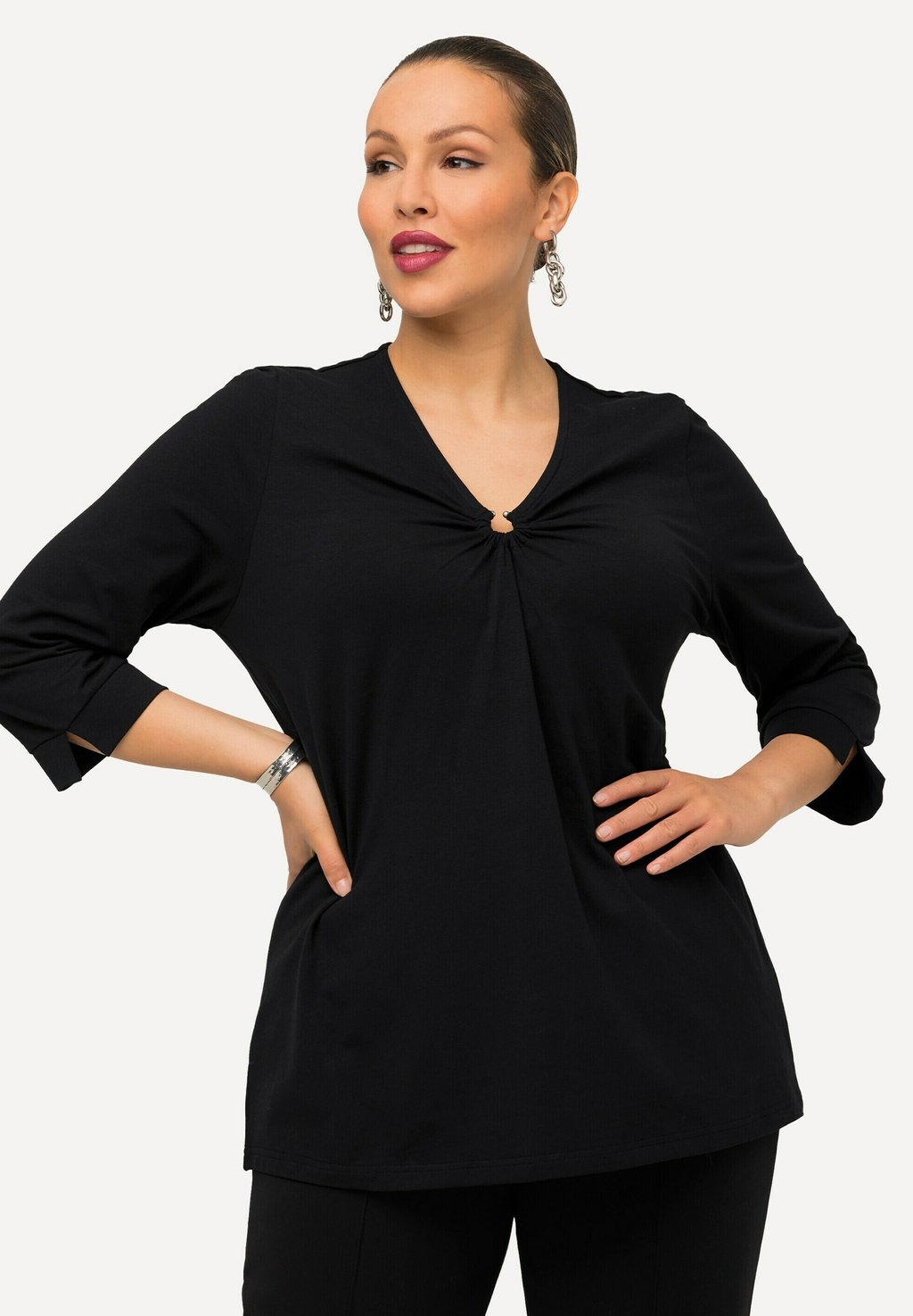 Блузка с длинными рукавами Ulla Popken, черный