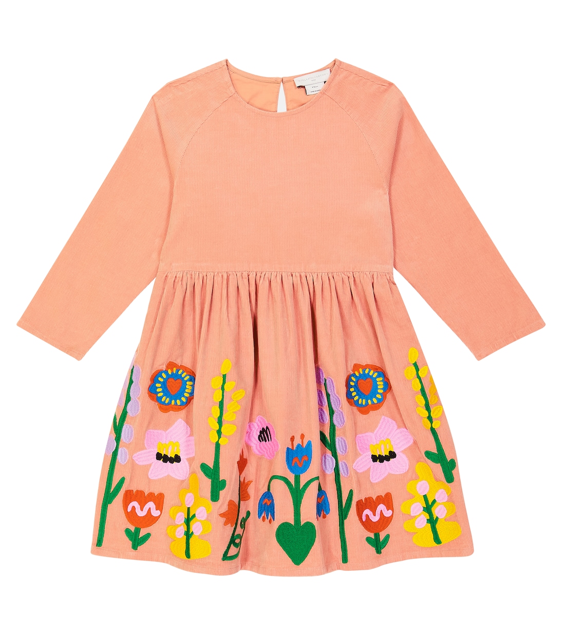 

Платье из хлопка с вышивкой Stella Mccartney Kids, розовый