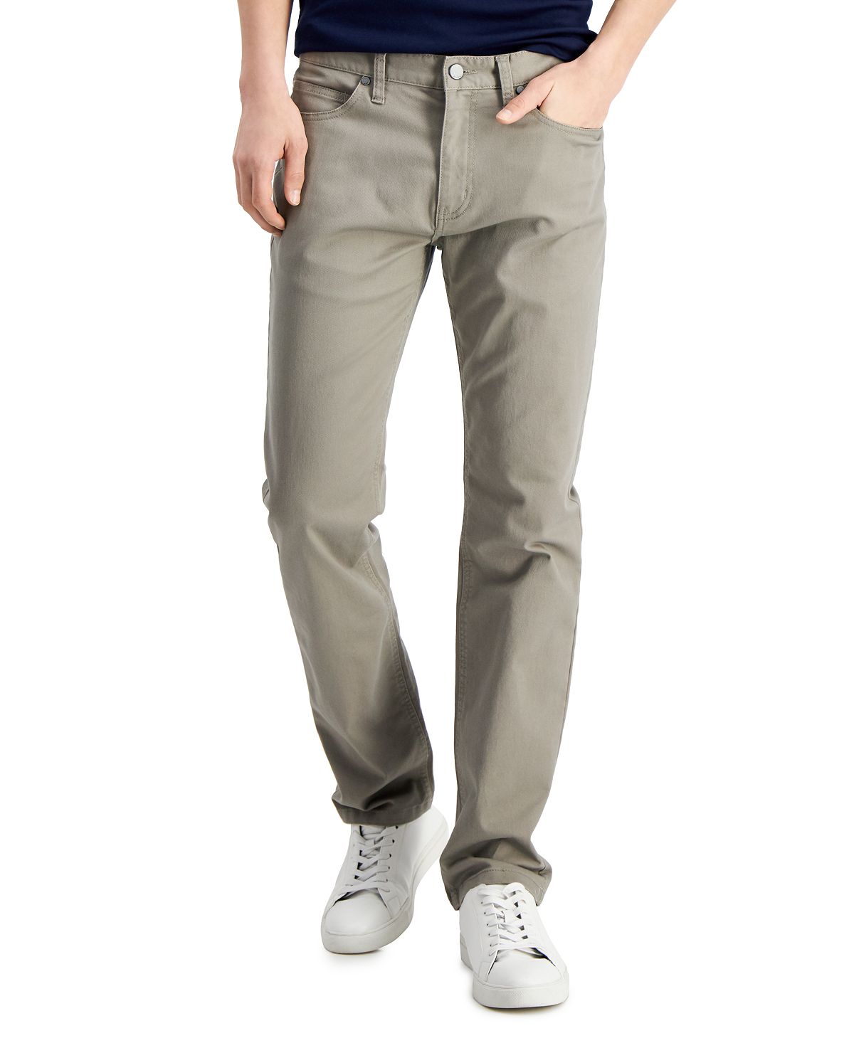 цена Мужские саржевые брюки прямого кроя с пятью карманами Alfani